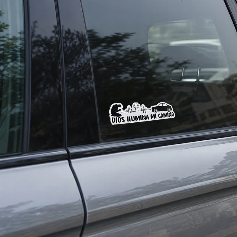 Christianartworkshop Spanish Blessing Cross Heartbeat Car Sticker: Token of Gentle Divine Light - image 5