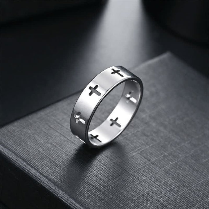 Christianartworkshop Divine Gold Cross Ring: A Simple Yet Deep Expression of Devotion - US 12 - Silver - image 6
