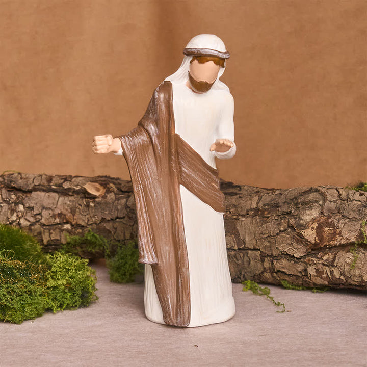 Christianartworkshop Resin Holy Family Nativity Figurine Set Manger Scene Tabletop Decor - image 4