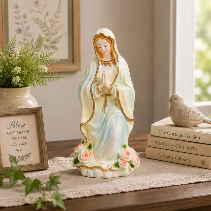 Christianartworkshop Flowing Robe Our Lady Resin Decor: Heavenly Guardian for Home Altar - image 4