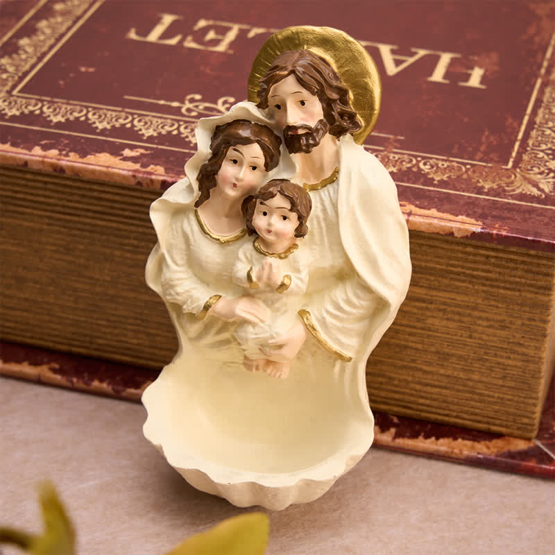Christianartworkshop Sculpted Nativity Holy Water Font: Emblem of Tender Heavenly Shelter - Beige - image 5