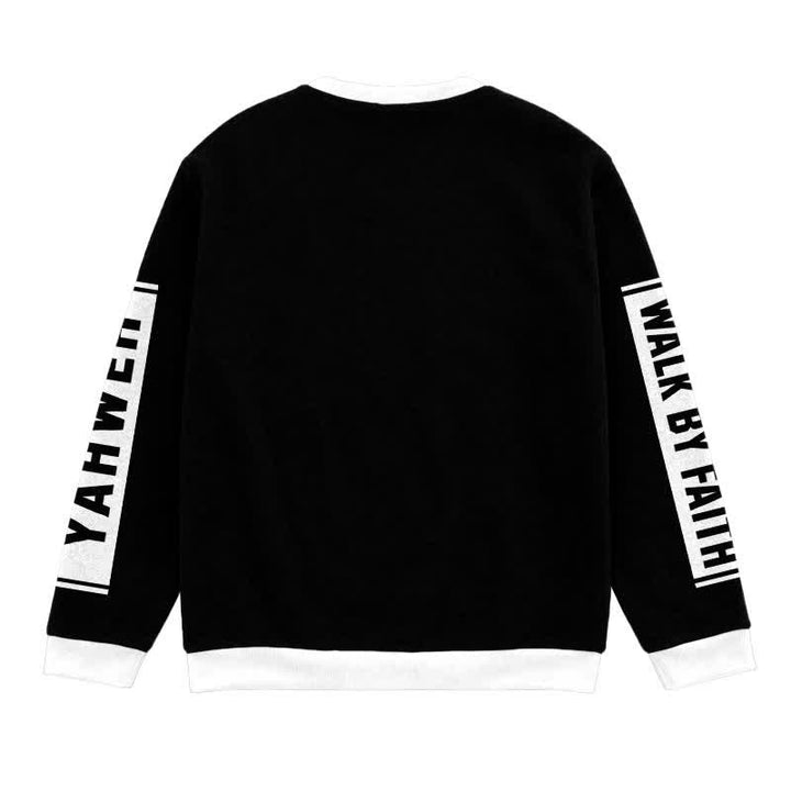 Christianartworkshop Yahweh 23 Walk By Faith Streetwear Crewneck Sweater - image 1