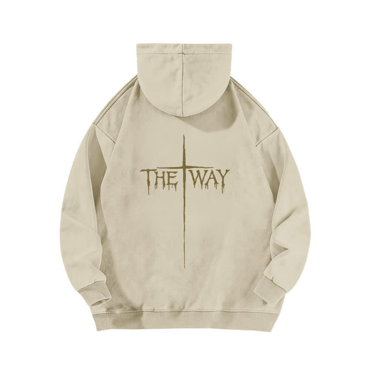 Christianartworkshop The Way Cross Front And Back Washed Hoodie - image 7