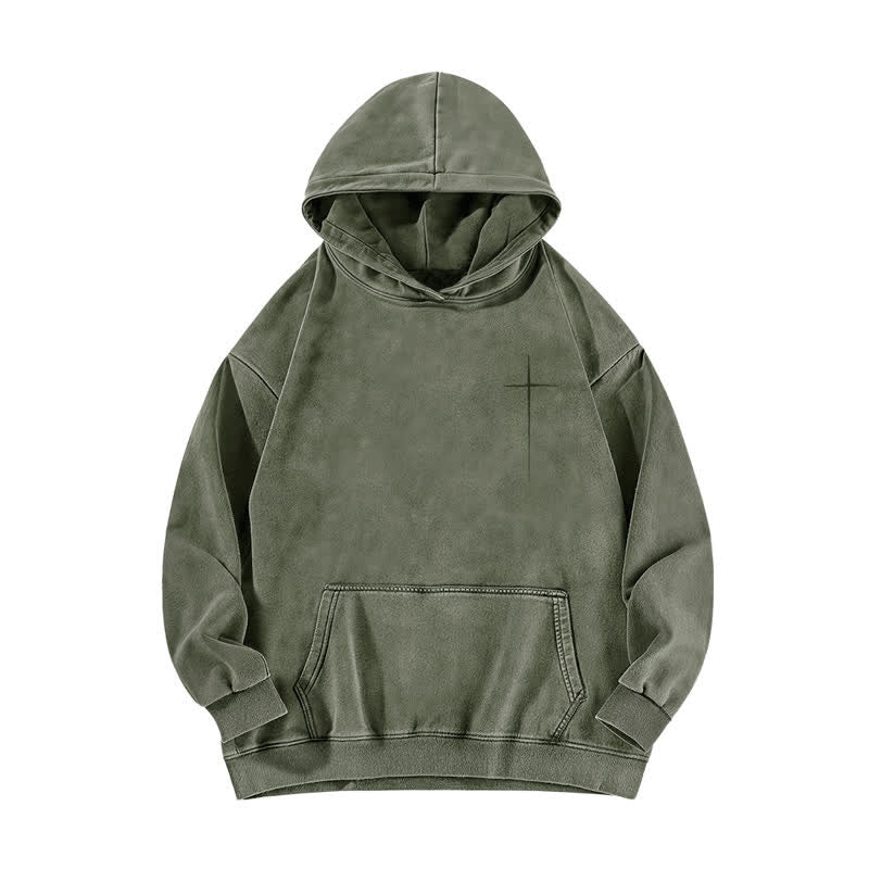 Christianartworkshop The Way Cross Front And Back Washed Hoodie - image 14