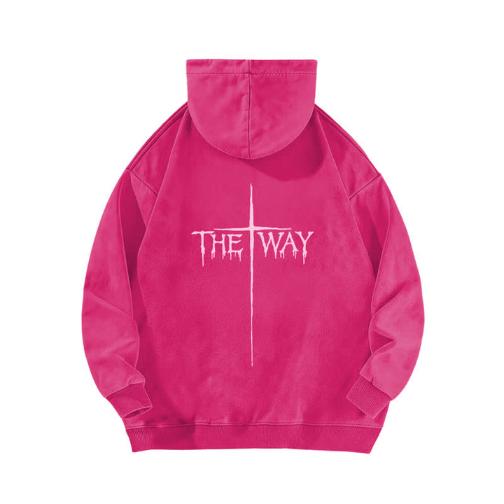 Christianartworkshop The Way Cross Front And Back Washed Hoodie - image 10