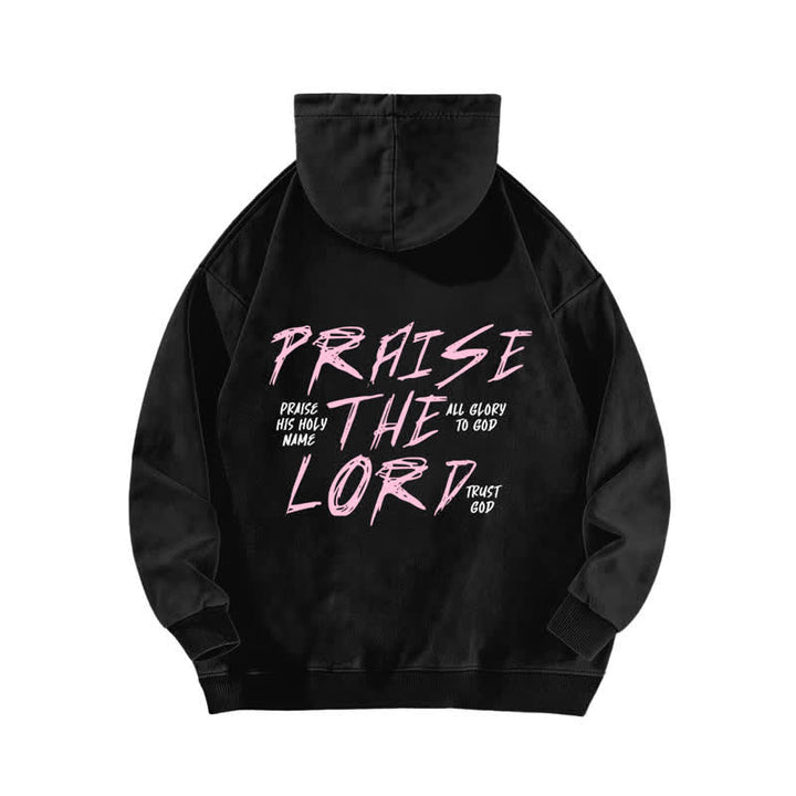 Christianartworkshop Praise The Lord Front And Back Washed Hoodie - image 1