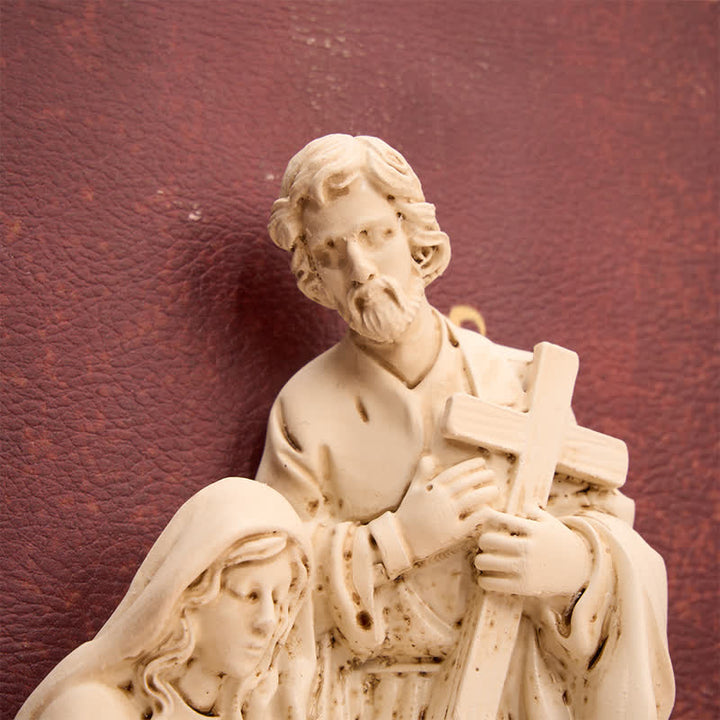 Christianartworkshop Detailed Relief Nativity Sculpture Holy Water Font: Token of Abiding Divine Unity - image 3