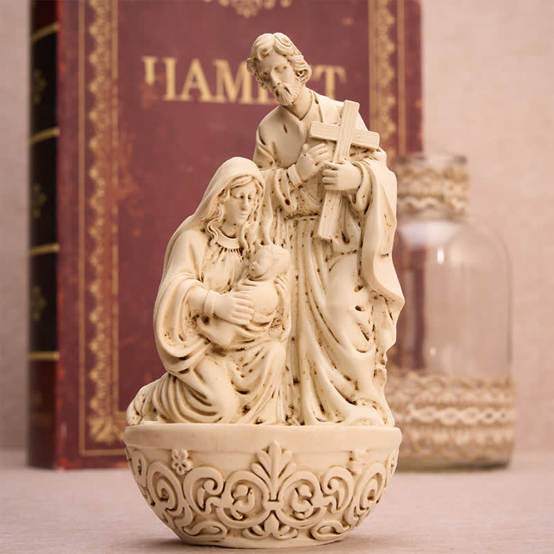 Christianartworkshop Detailed Relief Nativity Sculpture Holy Water Font: Token of Abiding Divine Unity - Nativity - image 0