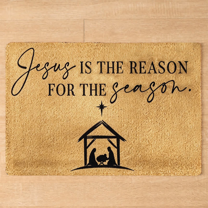 Christianartworkshop Nativity Scene Star Scripture Quote Coir Doormat - image 3