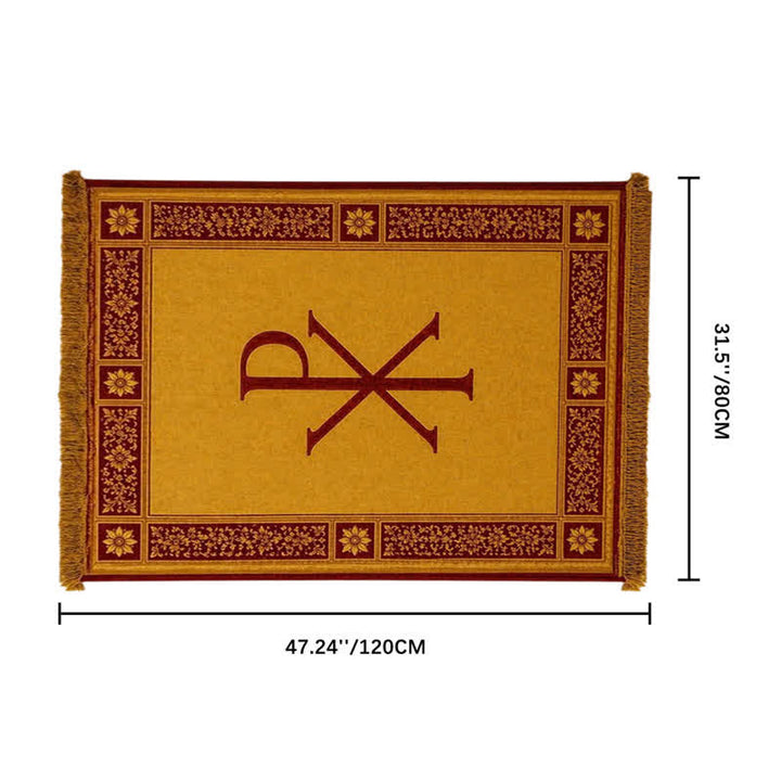 Christianartworkshop Ichthys & Chi-Rho Monogram Velvet Tapestry: Token of Abiding Celestial Shelter - Chi-Rho A - 31.5''*47.24''/80*120cm - image 35