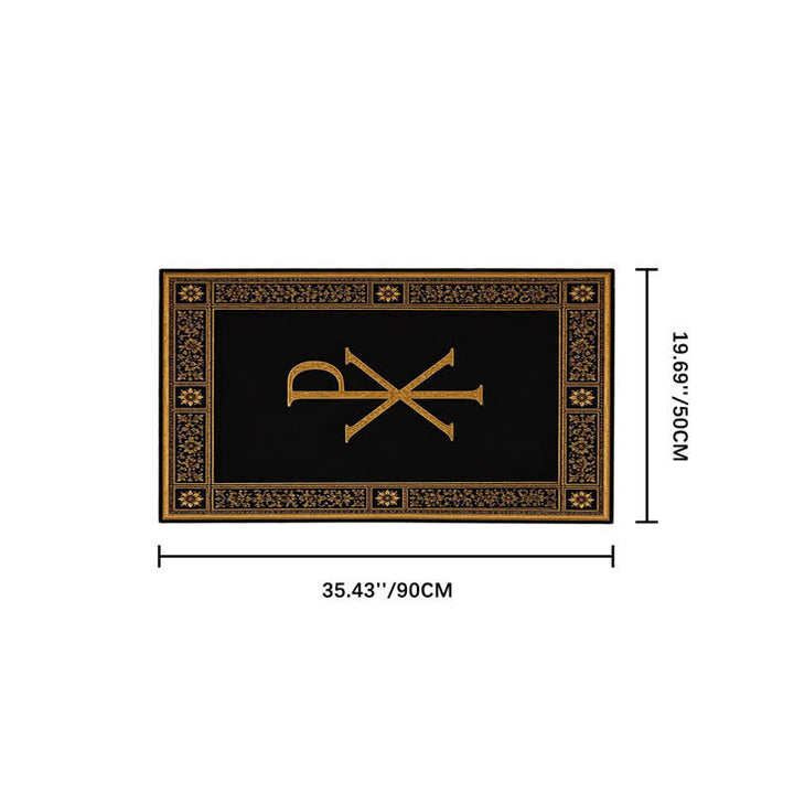 Christianartworkshop Ichthys & Chi-Rho Monogram Velvet Tapestry: Token of Abiding Celestial Shelter - Chi-Rho B - 19.69''*35.43''/50*90cm - image 41