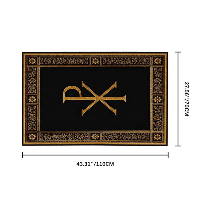 Christianartworkshop Ichthys & Chi-Rho Monogram Velvet Tapestry: Token of Abiding Celestial Shelter - Chi-Rho B - 27.56''*43.31''/70*110cm - image 43