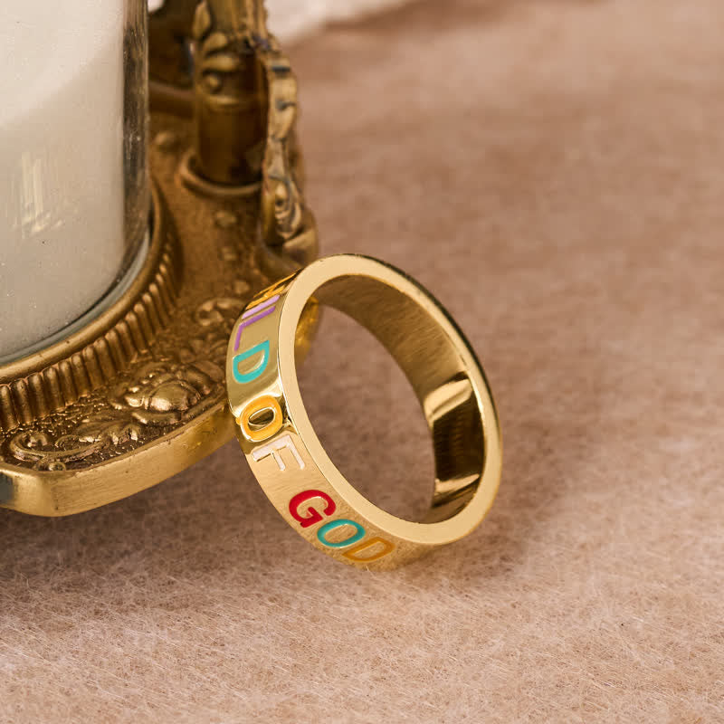 Christianartworkshop Lettered Child Of God Band Ring: Mark of Unwavering Heavenly Love - image 7