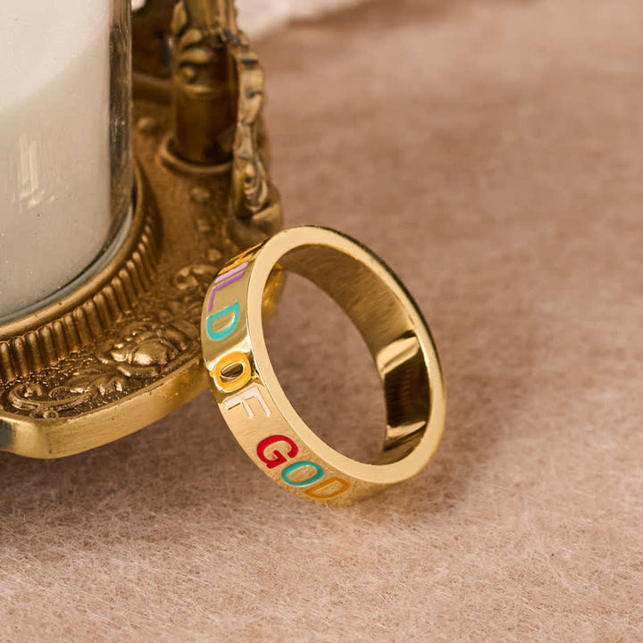 Christianartworkshop Lettered Child Of God Band Ring: Mark of Unwavering Heavenly Love - image 7