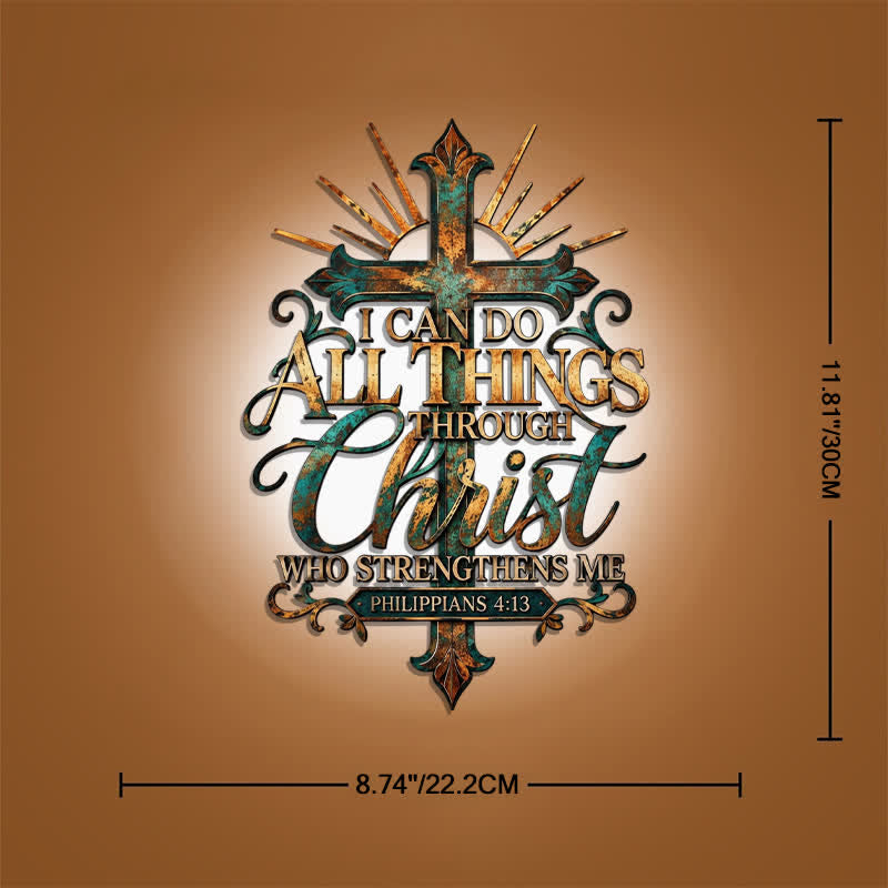 Christianartworkshop Intricate Carved Metal Cross Wall Decor: Emblem of Unfailing Spiritual Fortitude - 8.74''*11.81''*0.04''/22.2*30*0.1cm - image 9