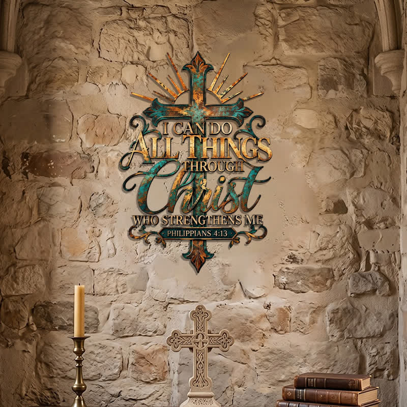 Christianartworkshop Intricate Carved Metal Cross Wall Decor: Emblem of Unfailing Spiritual Fortitude - image 1