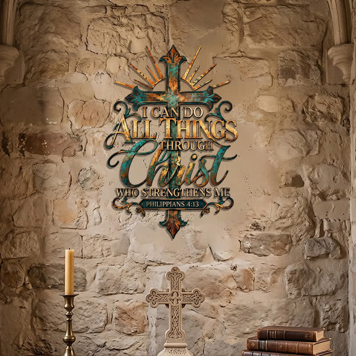 Christianartworkshop Intricate Carved Metal Cross Wall Decor: Emblem of Unfailing Spiritual Fortitude - image 1