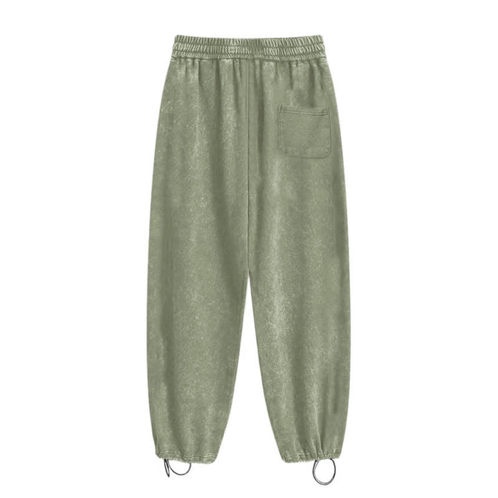 Christianartworkshop Jesus Saves Cross Graphic Grey Washed Sweatpants - image 19