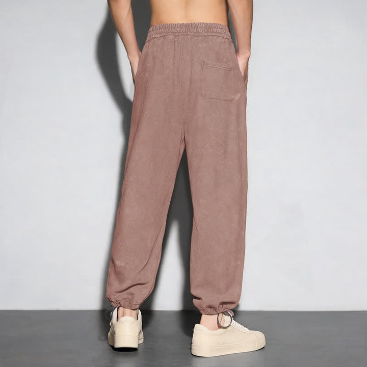 Christianartworkshop Jesus Saves Cross Graphic Grey Washed Sweatpants - image 47
