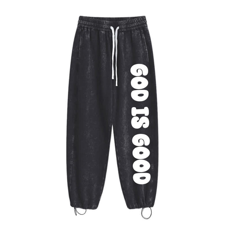 Christianartworkshop Blush Good Is Good Statement Washed Sweatpants - image 10