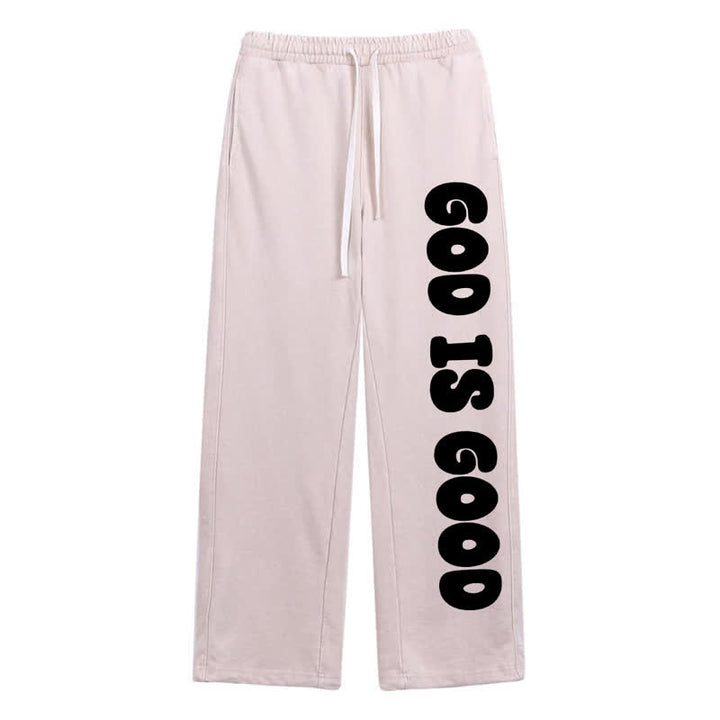 Christianartworkshop Blush Good Is Good Statement Washed Sweatpants - Apricot - 2XL - image 0