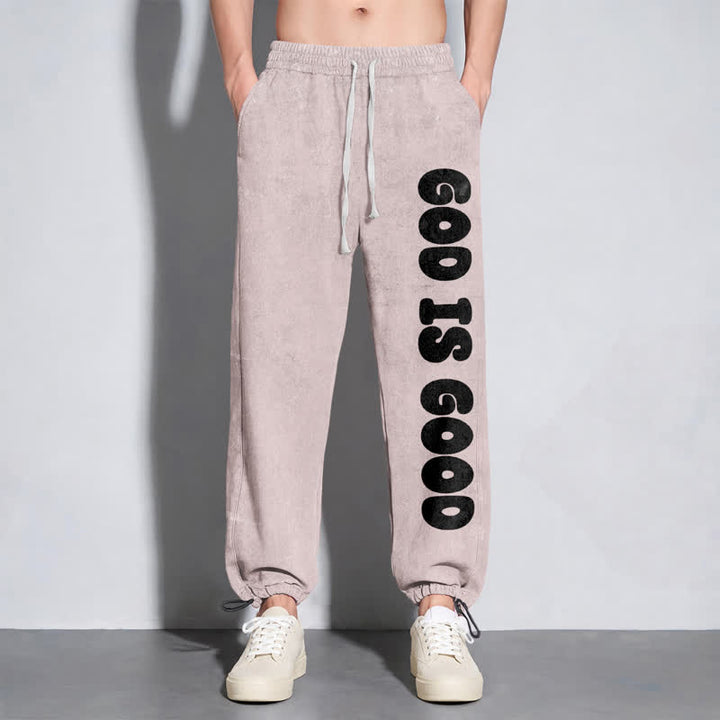Christianartworkshop Blush Good Is Good Statement Washed Sweatpants - image 6