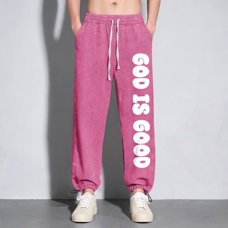 Christianartworkshop Blush Good Is Good Statement Washed Sweatpants - image 22