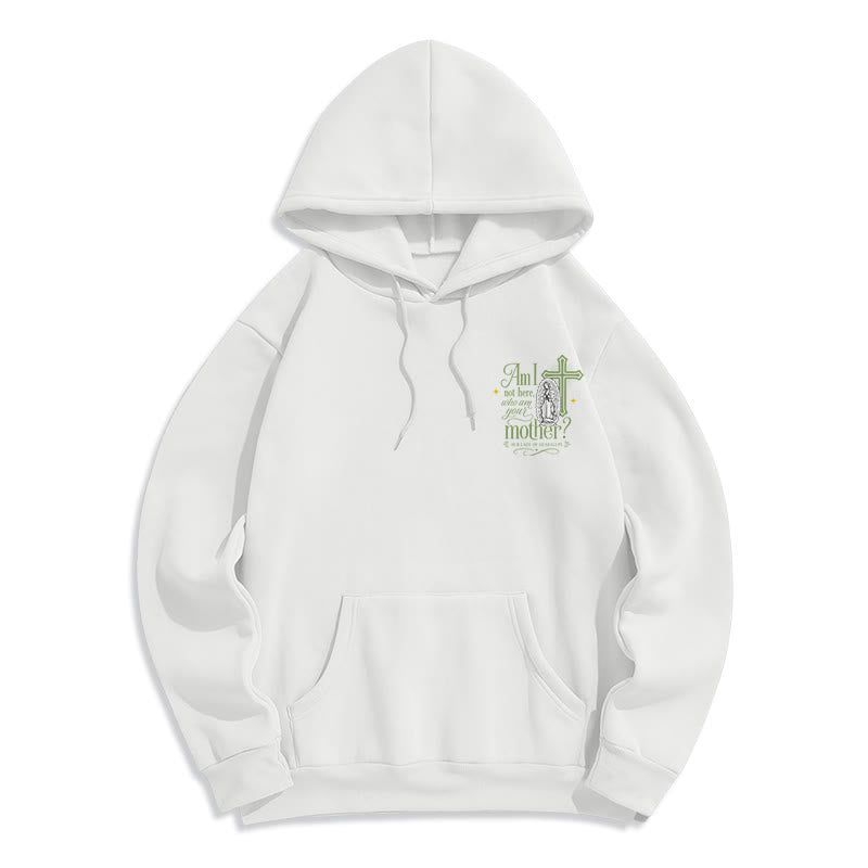 Christianartworkshop Our Lady Of Guadalupe Streetwear Fleece Lined White Hoodie - image 2