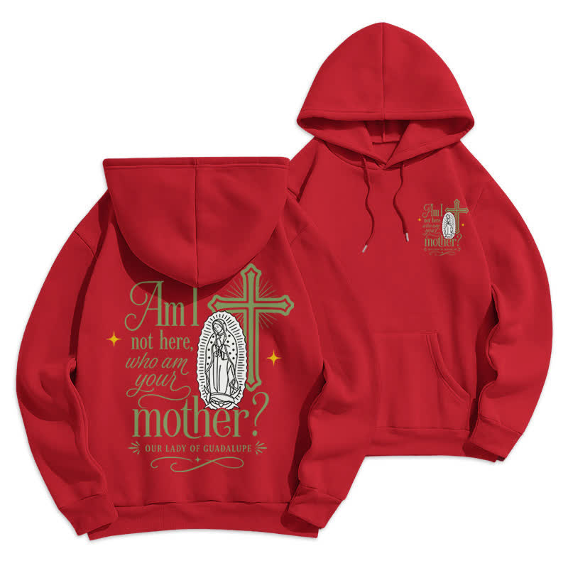 Christianartworkshop Our Lady Of Guadalupe Streetwear Fleece Lined White Hoodie - Red - 2XL - image 9