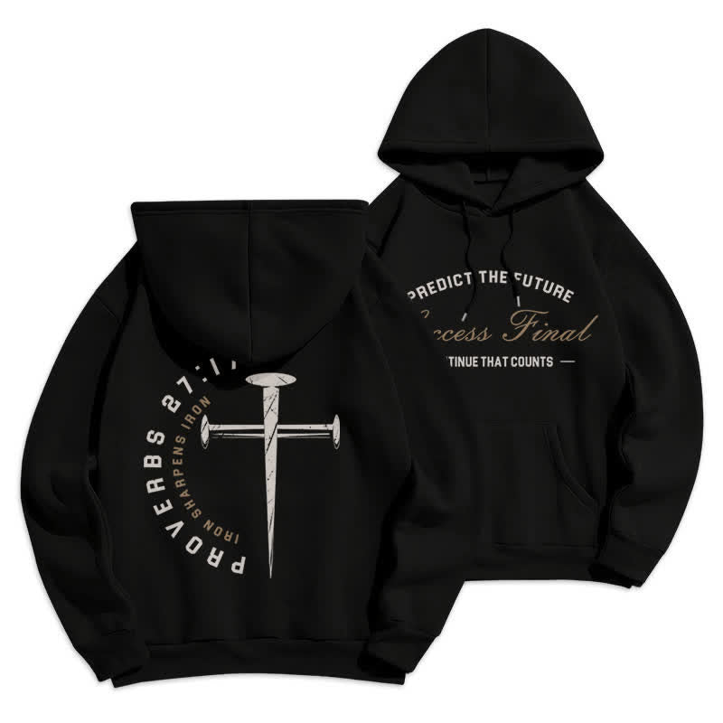 Christianartworkshop Predict The Future Proverbs 27:1 Street Graphic Hoodie - Black - 2XL - image 3