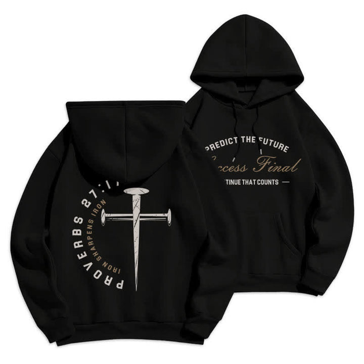 Christianartworkshop Predict The Future Proverbs 27:1 Street Graphic Hoodie - Black - 2XL - image 3