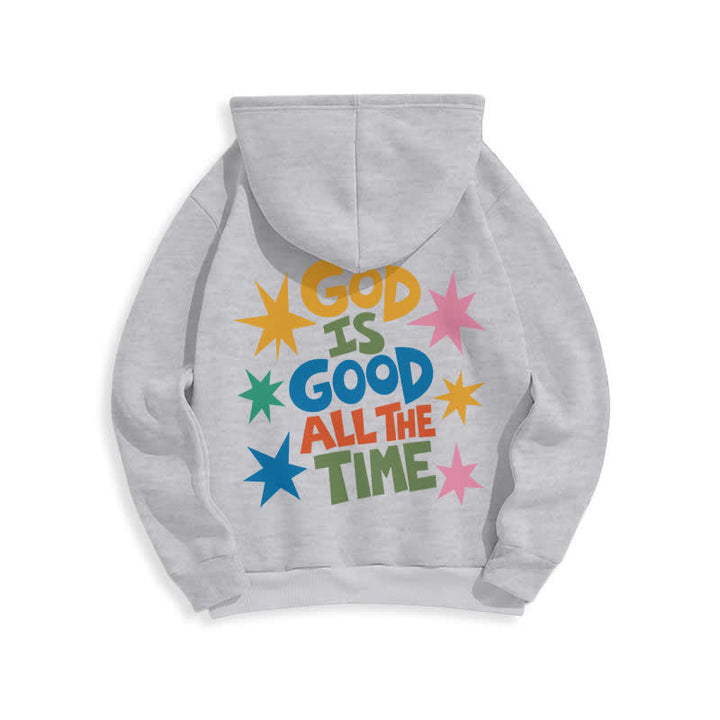 Christianartworkshop God Is Good All The Time Star Graphic Hoodie - image 13