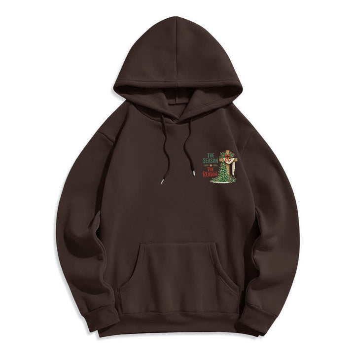 Christianartworkshop The Season The Reason White Cross Christmas Hoodie - image 17
