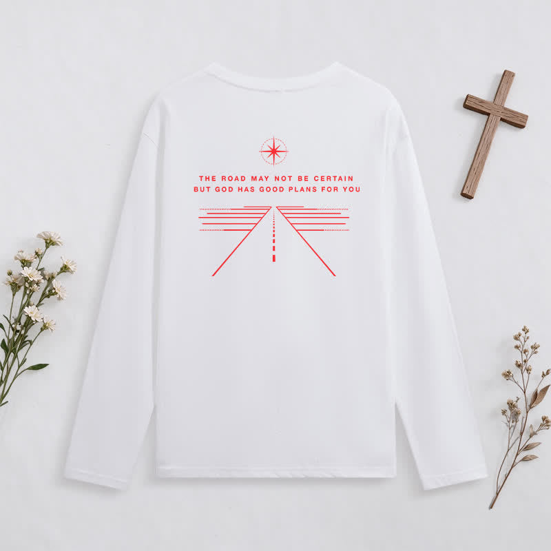 Christianartworkshop My Plan God's Plan Black Graphic Long-Sleeve T-Shirt - image 4
