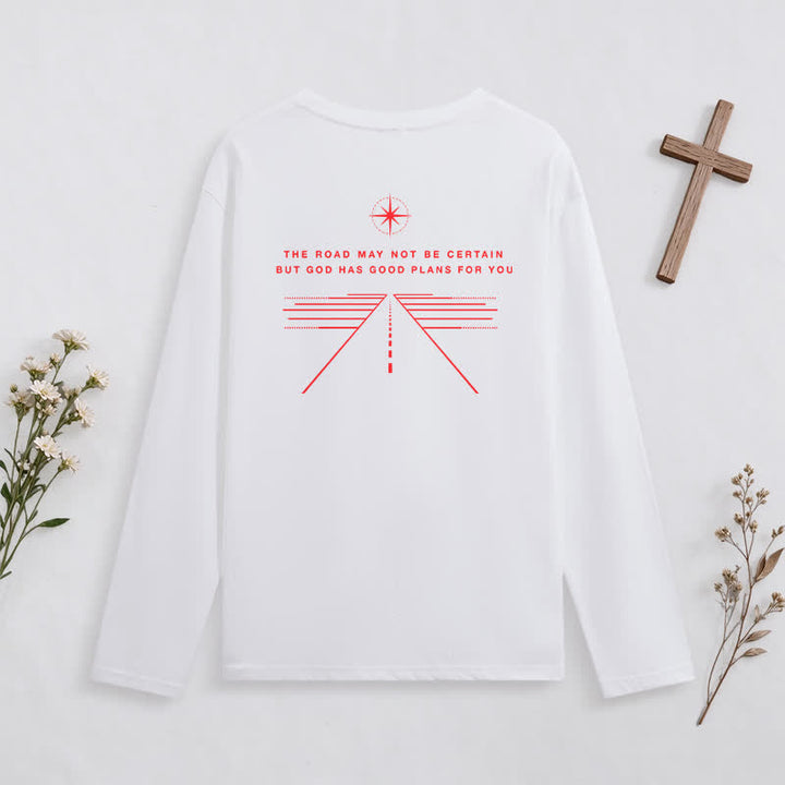 Christianartworkshop My Plan God's Plan Black Graphic Long-Sleeve T-Shirt - image 4