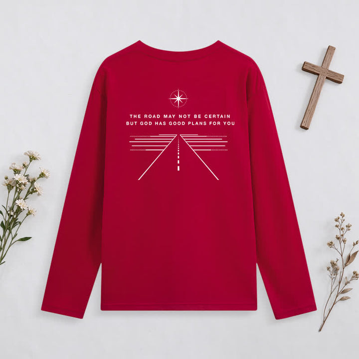 Christianartworkshop My Plan God's Plan Black Graphic Long-Sleeve T-Shirt - image 16