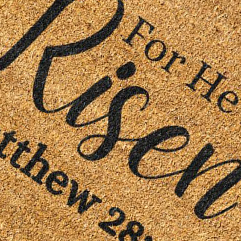 Christianartworkshop For He Is Risen Printed Coir Doormat: Token of Timeless Resurrection Promise - image 5