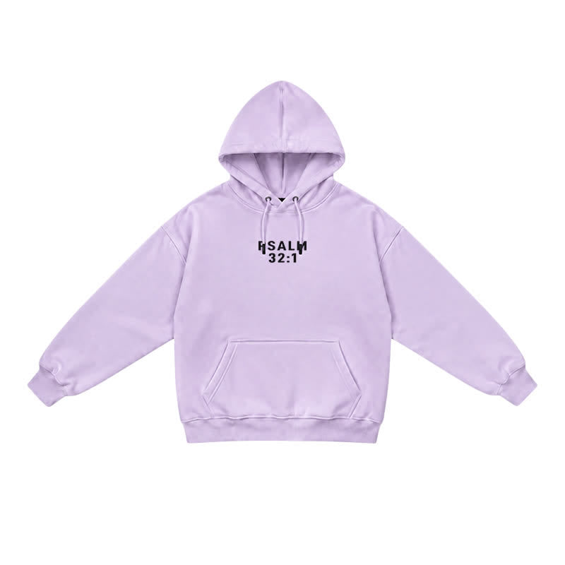 Christianartworkshop Split Sleeve Forgiven Psalm 32:1 Scripture Statement French Terry Hoodie - image 24