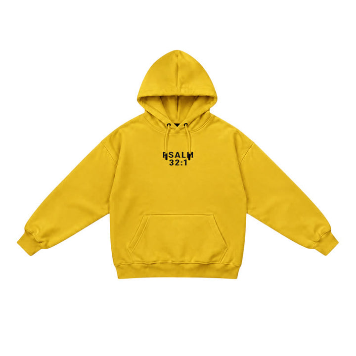 Christianartworkshop Split Sleeve Forgiven Psalm 32:1 Scripture Statement French Terry Hoodie - image 33