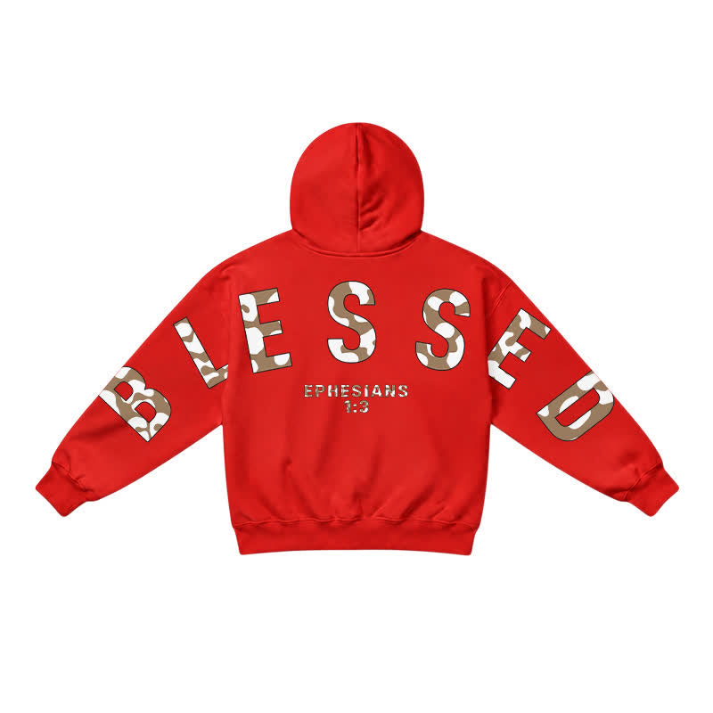 Christianartworkshop Blessed Camo Ephesians 1:3 Statement French Terry Hoodie - image 23