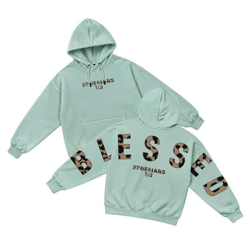 Christianartworkshop Blessed Camo Ephesians 1:3 Statement French Terry Hoodie - Light Green - 5XL - image 19
