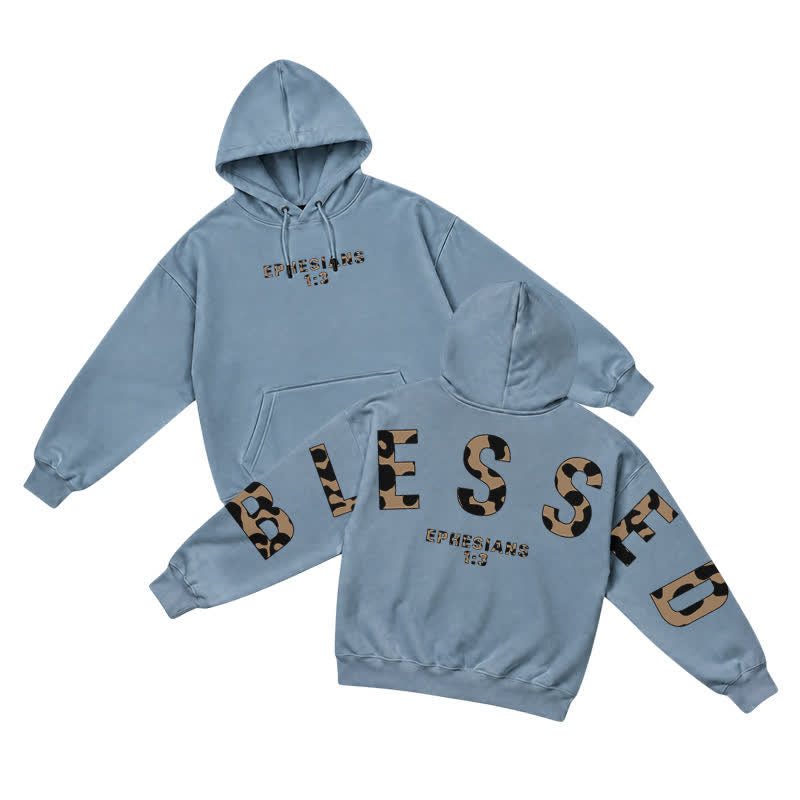 Christianartworkshop Blessed Camo Ephesians 1:3 Statement French Terry Hoodie - Lake Blue - 5XL - image 10