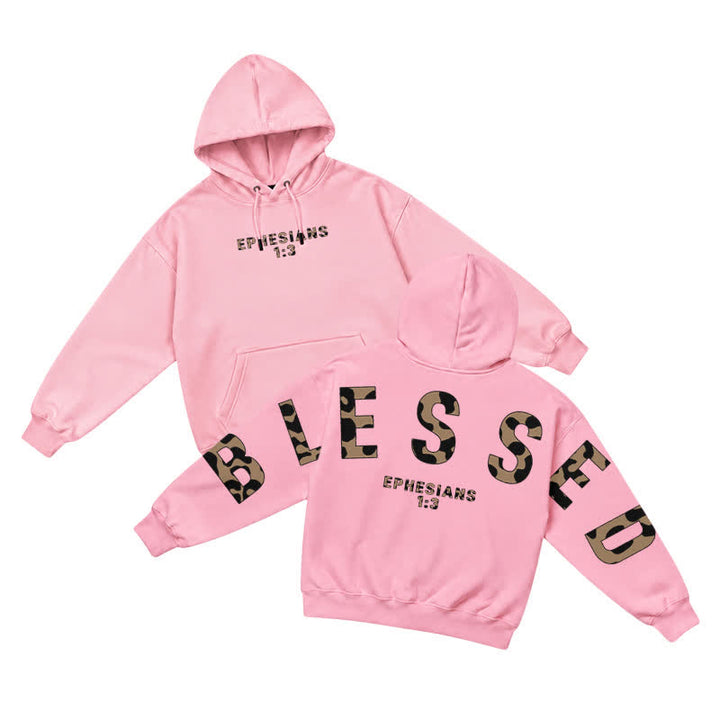 Christianartworkshop Blessed Camo Ephesians 1:3 Statement French Terry Hoodie - Pink - 5XL - image 34