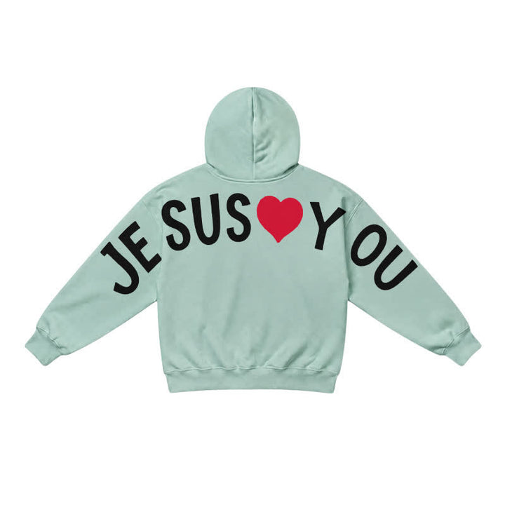 Christianartworkshop Jesus Loves You Streetwear French Terry Hoodie - image 20