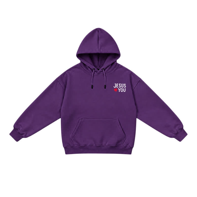 Christianartworkshop Jesus Loves You Streetwear French Terry Hoodie - image 24
