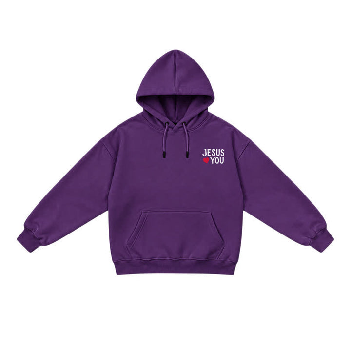 Christianartworkshop Jesus Loves You Streetwear French Terry Hoodie - image 24