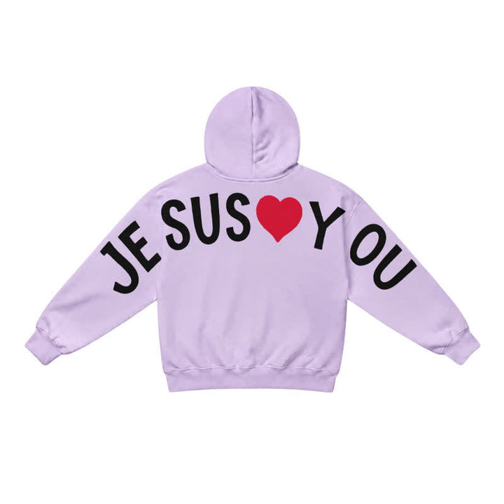 Christianartworkshop Jesus Loves You Streetwear French Terry Hoodie - image 14