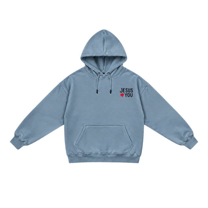 Christianartworkshop Jesus Loves You Streetwear French Terry Hoodie - image 30