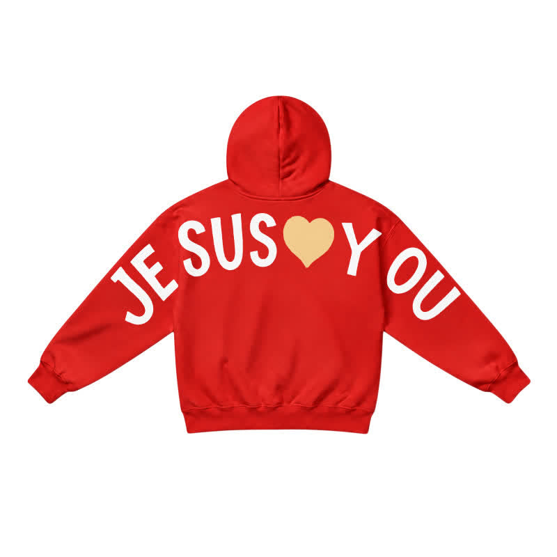 Christianartworkshop Jesus Loves You Streetwear French Terry Hoodie - image 17