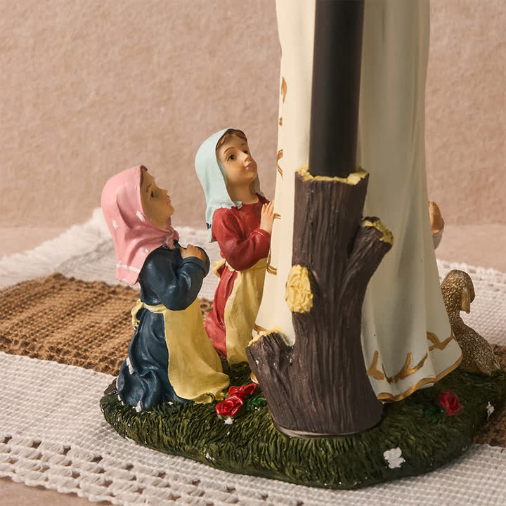 Christianartworkshop Outdoor Our Lady Resin Sculpture with Solar Nightlight: Cherished Sacred Gift - image 9